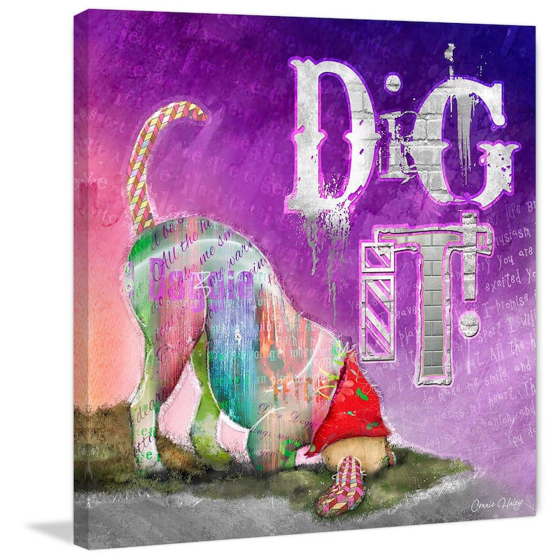 Marmont Hill - 'Dig It' by Connie Haley Painting Print on Wrapped Canvas - Multi-Color
