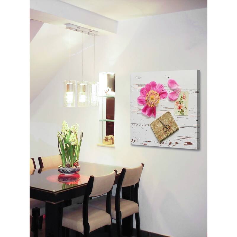 Marmont Hill - 'Peony Still Life' by Sylvia Cook Painting Print on Wrapped Canvas - Multi-Color