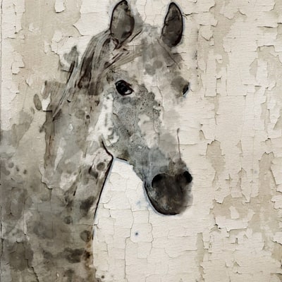 Marmont Hill - Handmade Glaeta Horse Print on Wrapped Canvas