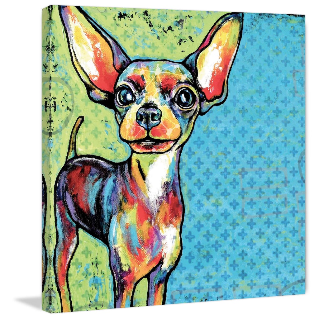 Marmont Hill - 'Chihuahua Pop Art' Painting Print on Wrapped Canvas - Multi-Color