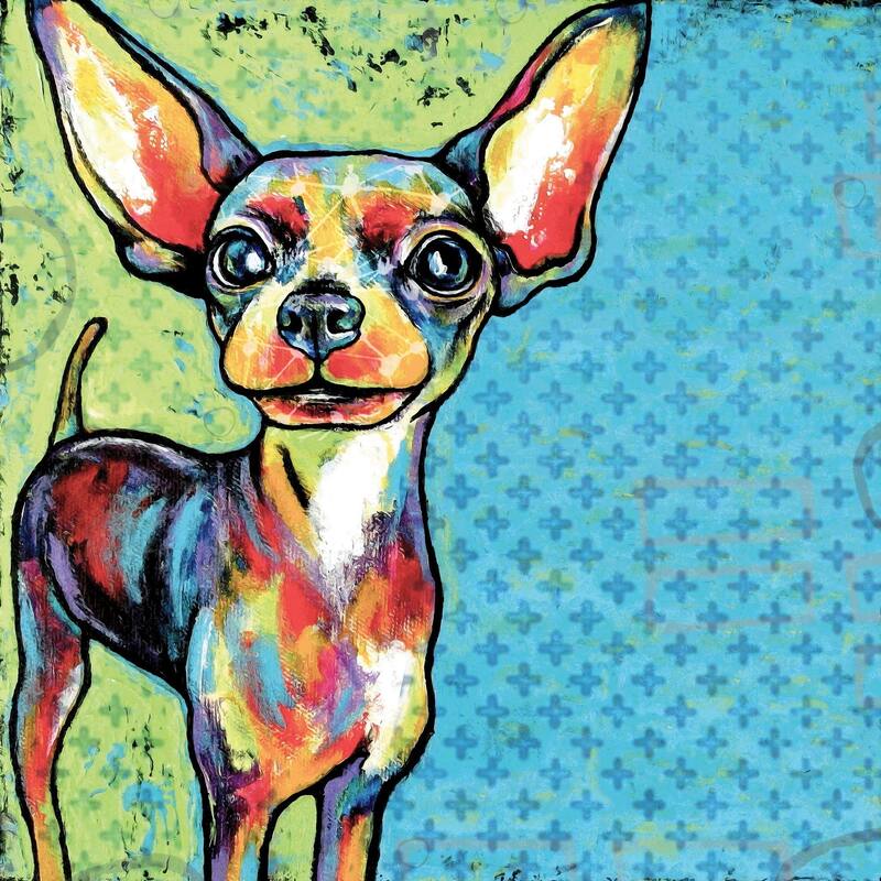 Marmont Hill - 'Chihuahua Pop Art' Painting Print on Wrapped Canvas - Multi-Color