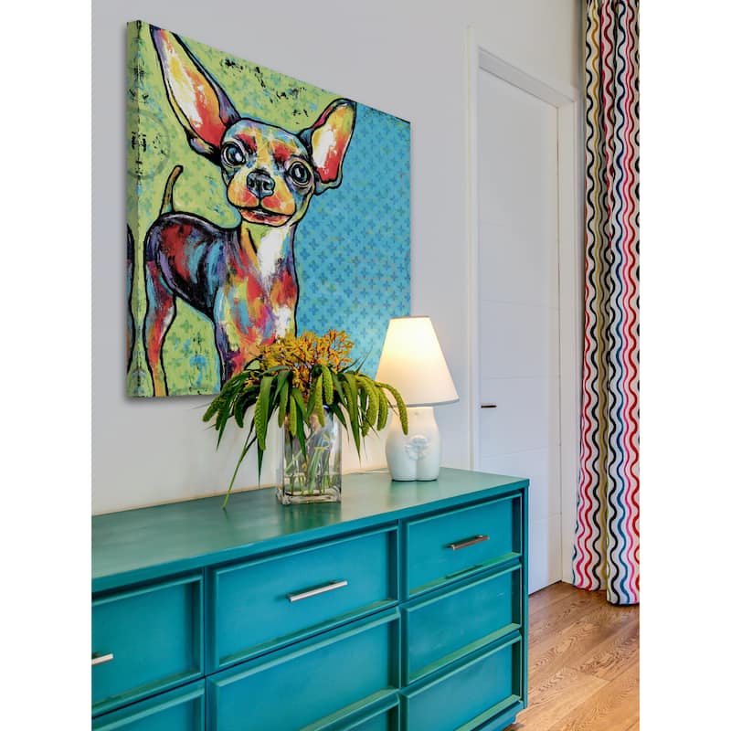 Marmont Hill - 'Chihuahua Pop Art' Painting Print on Wrapped Canvas - Multi-Color