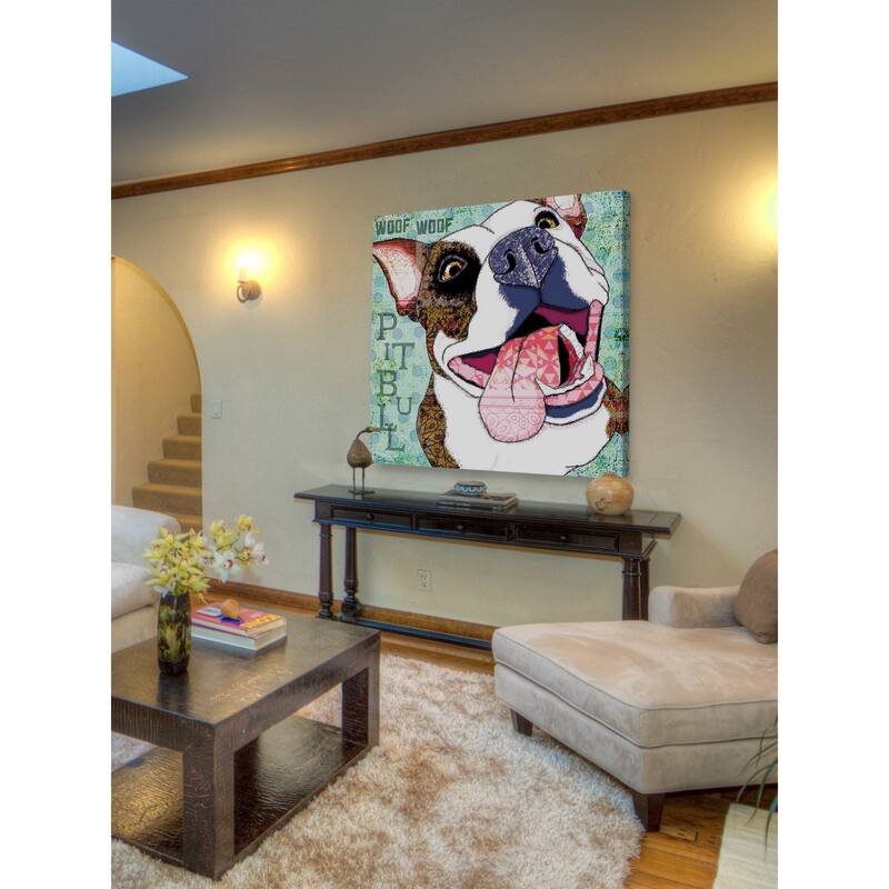 Marmont Hill - 'Pitbull Pop Art' Painting Print on Wrapped Canvas - Multi-Color