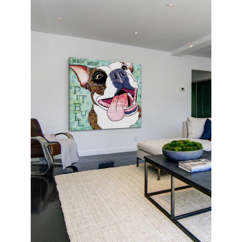 Marmont Hill - 'Pitbull Pop Art' Painting Print on Wrapped Canvas - Multi-Color
