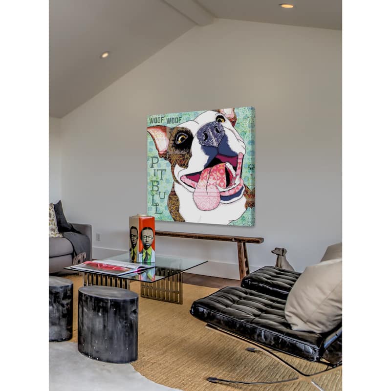 Marmont Hill - 'Pitbull Pop Art' Painting Print on Wrapped Canvas - Multi-Color