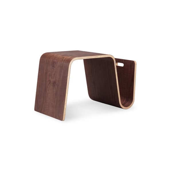Kardiel Scando Walnut Wood Plywood Midcentury Modern Side Table On