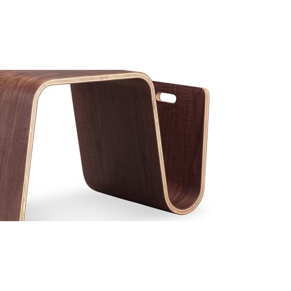 Kardiel Scando Walnut Wood Plywood Midcentury Modern Side Table On