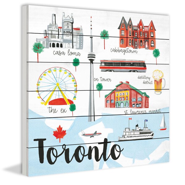 Marmont Hill - Handmade Canada Life Painting Print on White Wood