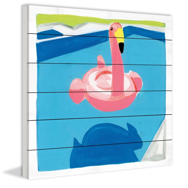 Marmont Hill - Handmade Pool Float Painting Print on White Wood