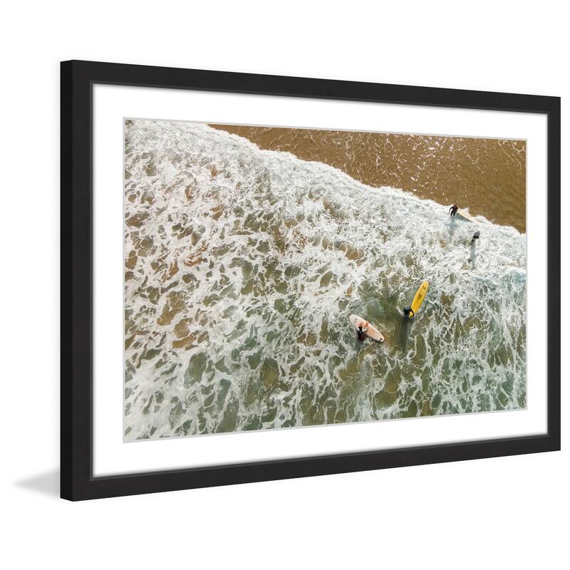 Marmont Hill - 'Foamy Tide' by Karolis Janulis Framed Painting Print - Multi-Color