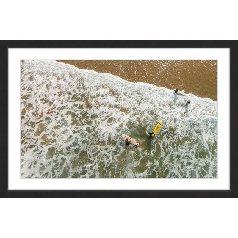 Marmont Hill - 'Foamy Tide' by Karolis Janulis Framed Painting Print - Multi-Color