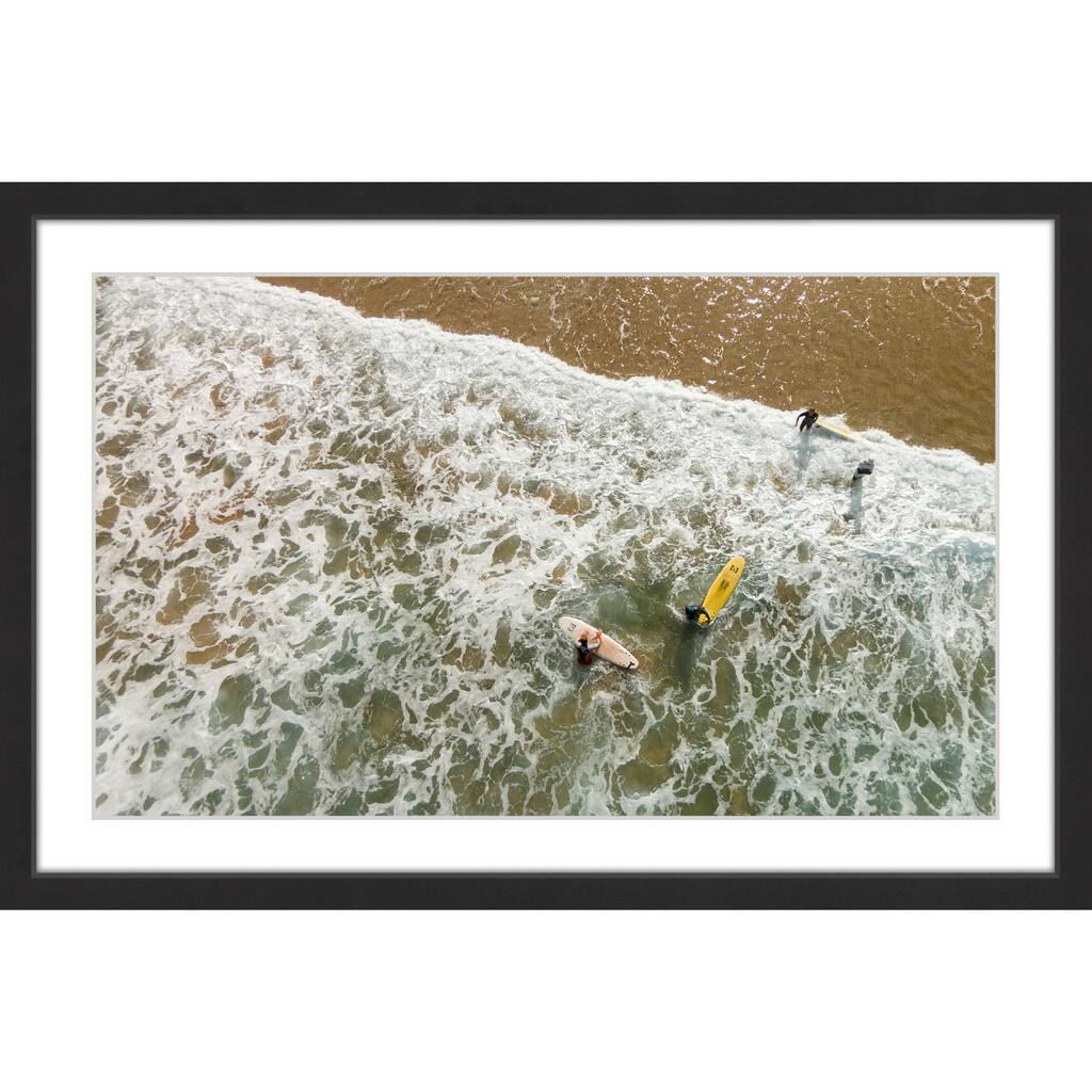 Marmont Hill - 'Foamy Tide' by Karolis Janulis Framed Painting Print - Multi-Color