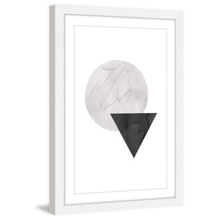 Marmont Hill - 'Circle Triangle' by Diana Alcala Framed Painting Print - Multi-Color