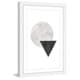 preview thumbnail 1 of 4, Marmont Hill - 'Circle Triangle' by Diana Alcala Framed Painting Print - Multi-Color