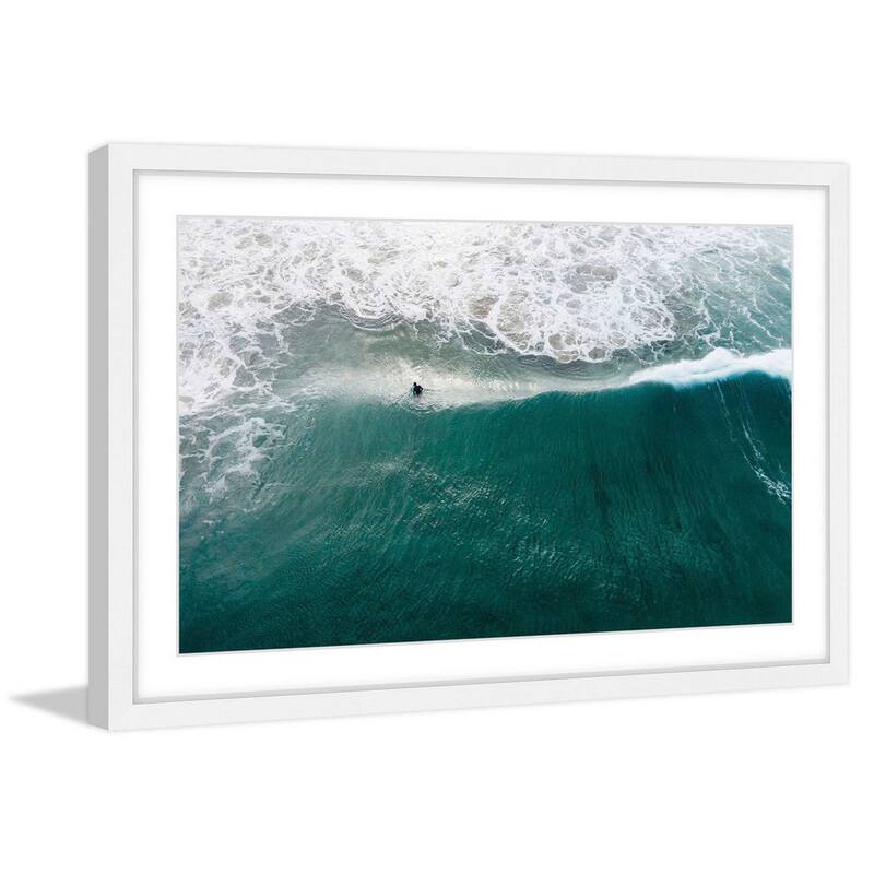 Marmont Hill - 'Catch that Wave' by Karolis Janulis Framed Painting Print - Multi-Color