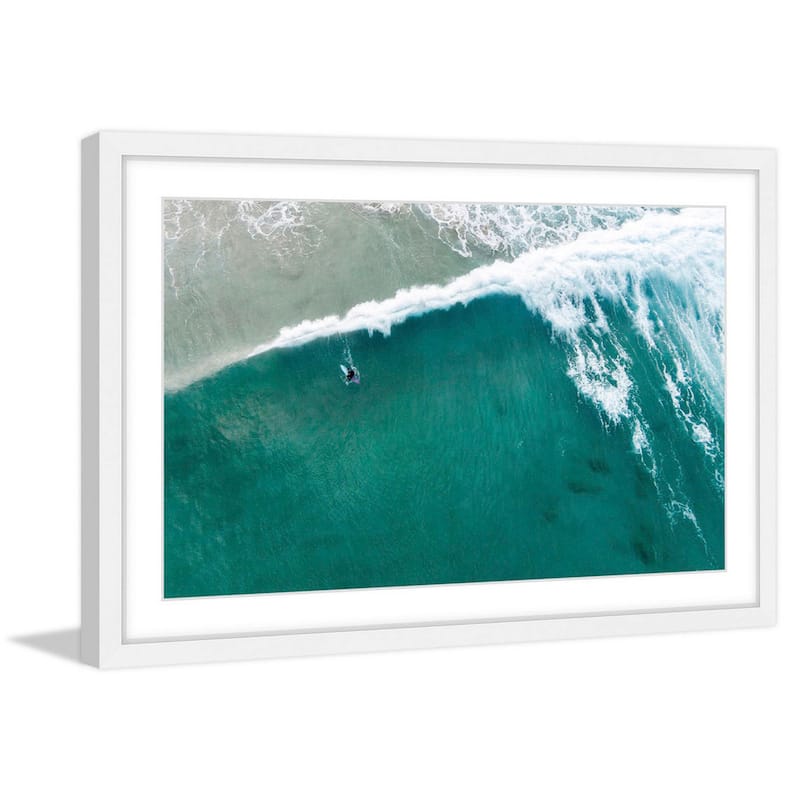 Marmont Hill - 'Riding the Wave' by Karolis Janulis Framed Painting Print - Multi-Color