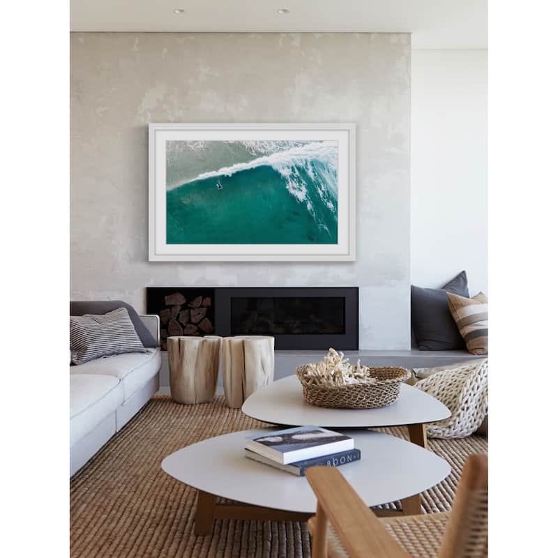 Marmont Hill - 'Riding the Wave' by Karolis Janulis Framed Painting Print - Multi-Color