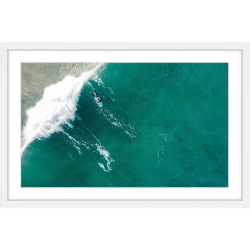 Marmont Hill - 'Big Wave' by Karolis Janulis Framed Painting Print - Multi-Color
