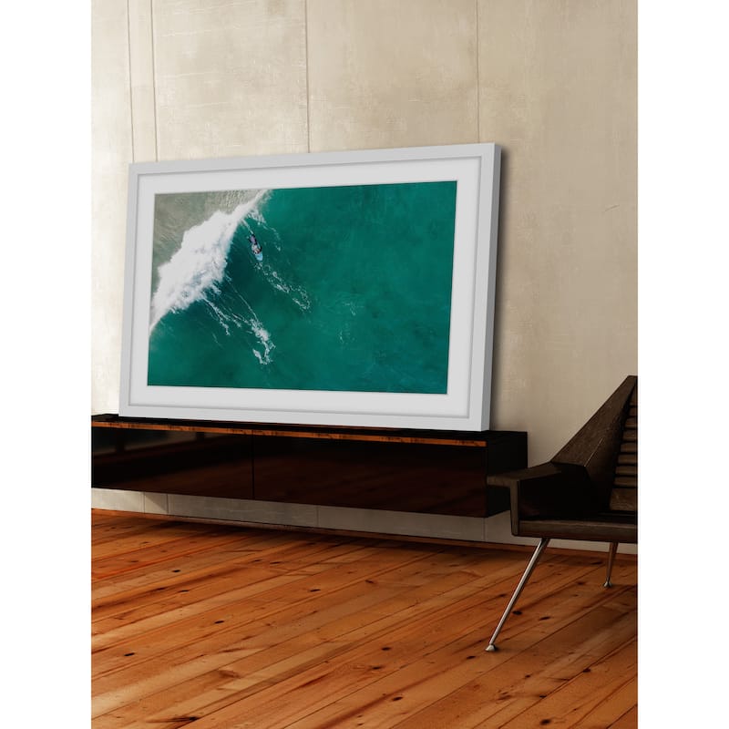 Marmont Hill - 'Big Wave' by Karolis Janulis Framed Painting Print - Multi-Color
