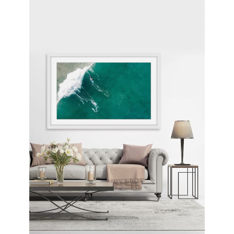 Marmont Hill - 'Big Wave' by Karolis Janulis Framed Painting Print - Multi-Color