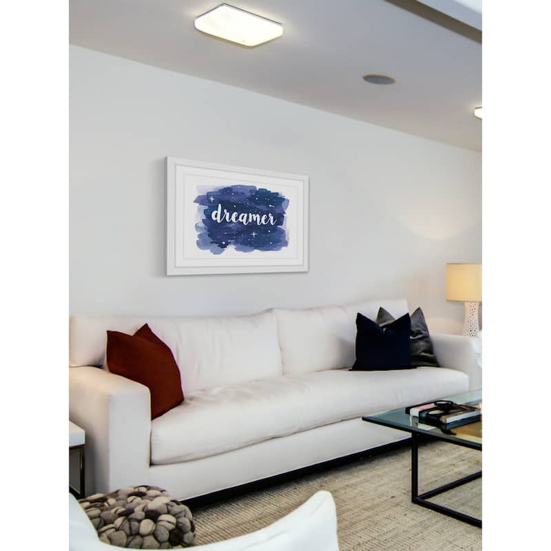 Marmont Hill - 'Dreamer Galaxy Wash' by Molly Rosner Framed Painting Print - Multi-Color