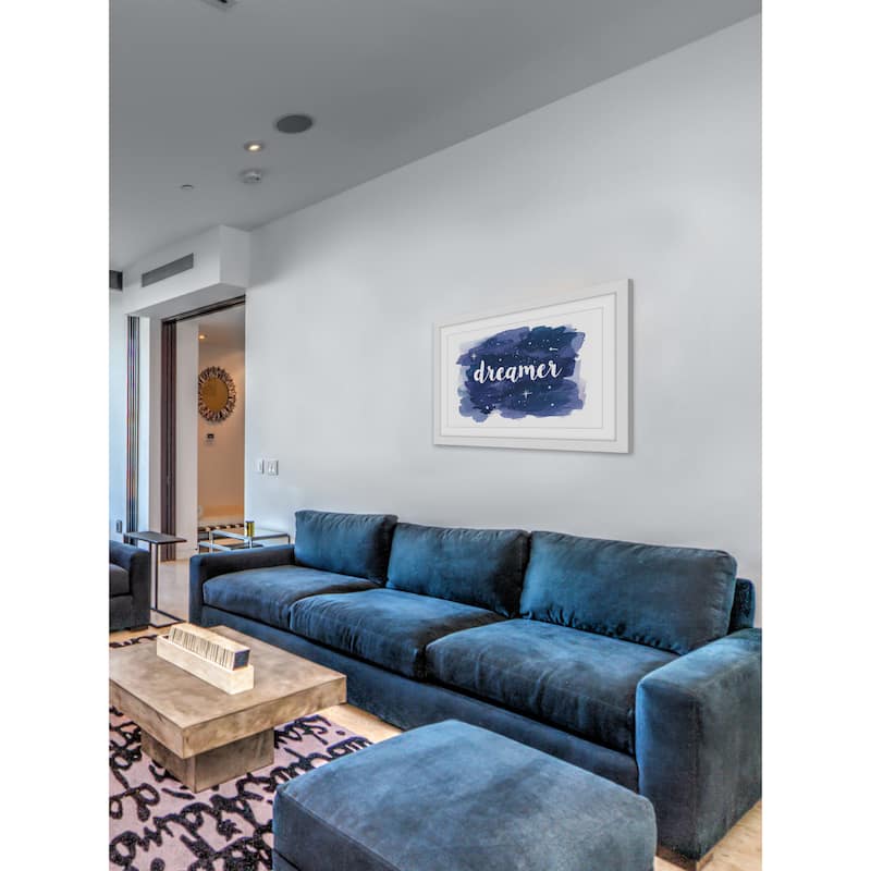 Marmont Hill - 'Dreamer Galaxy Wash' by Molly Rosner Framed Painting Print - Multi-Color