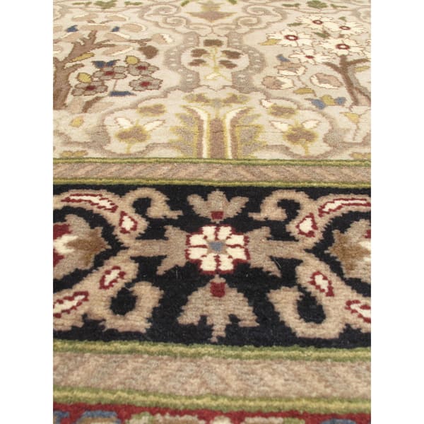 slide 1 of 2, ECARPETGALLERY Hand-knotted Pako Persian Cream, Grey Wool Rug - 2'7" x 12'2" Runner