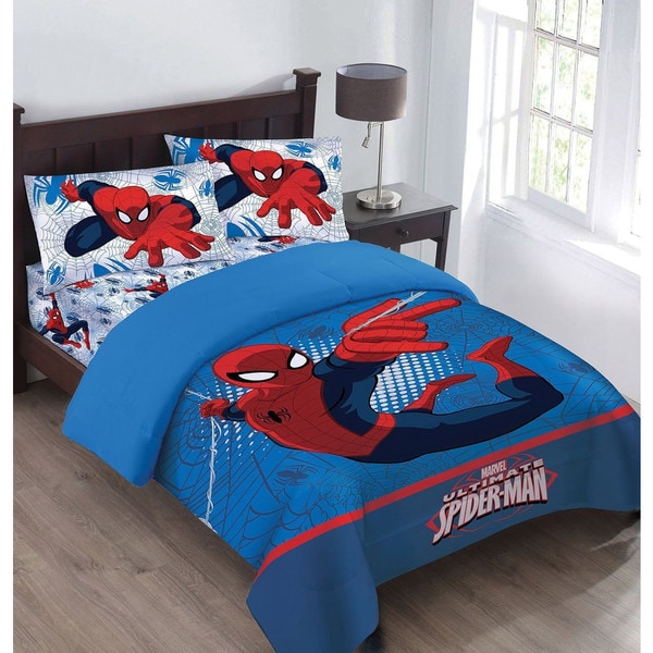 Marvel Spiderman Webbed Wonder 4 Piece Bed In A Bag Set Free Marvel Spiderman Webbed Wonder 4 Piece Bed In A Bag Set
