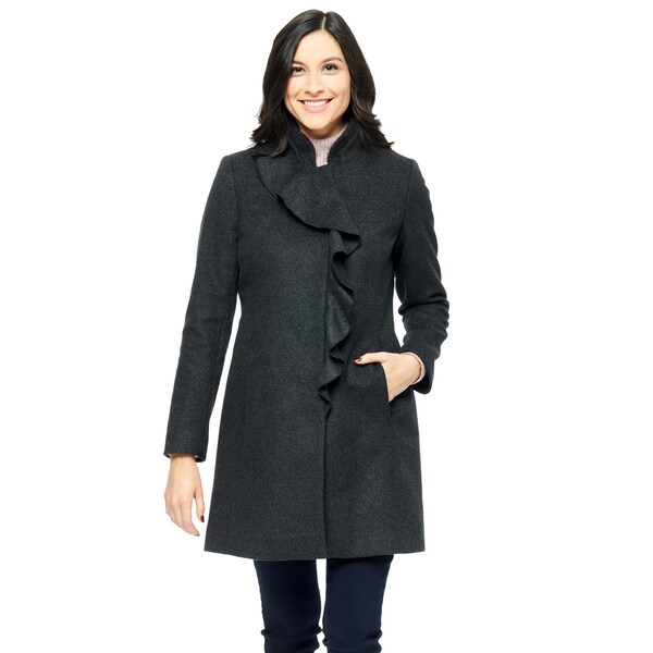 Shop Larry Levine Women's Wool Coat - Overstock - 12829465