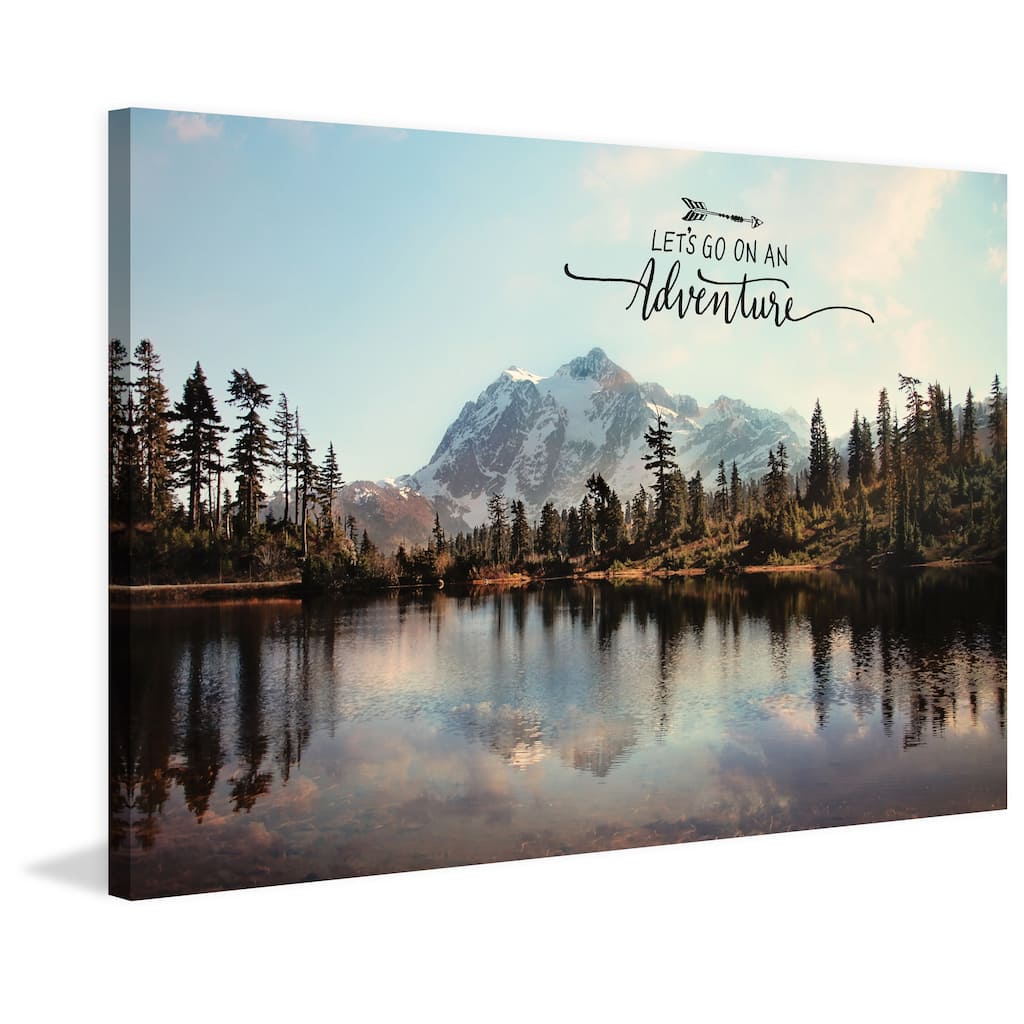 Marmont Hill - 'Lets Go On An Adventure' by Sylvia Cook Painting Print on Wrapped Canvas - Multi-Color