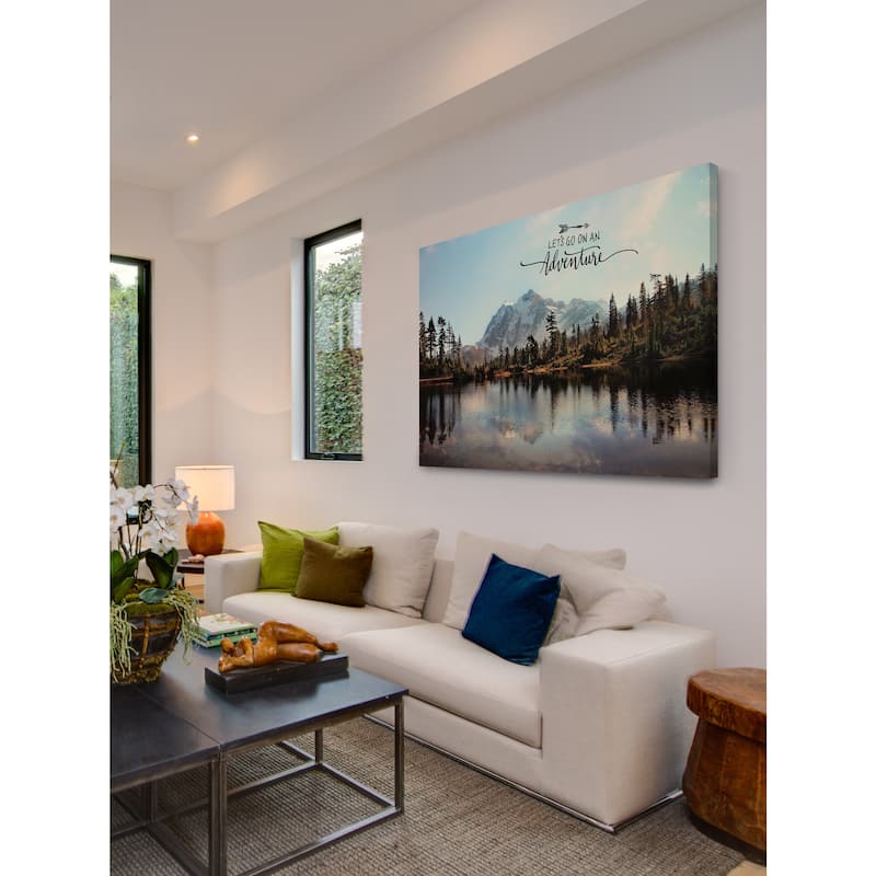 Marmont Hill - 'Lets Go On An Adventure' by Sylvia Cook Painting Print on Wrapped Canvas - Multi-Color