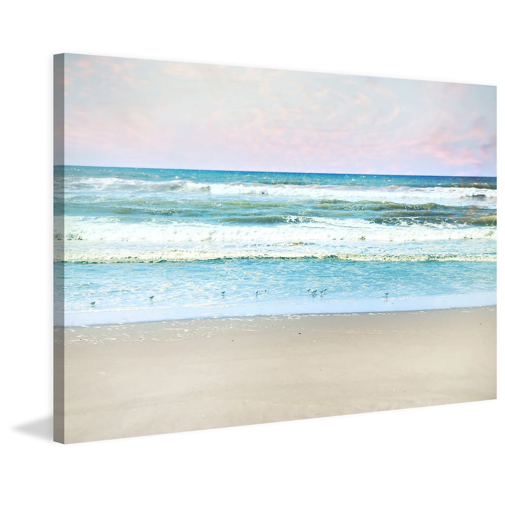 Marmont Hill - 'Summer Beach' by Sylvia Cook Painting Print on Wrapped Canvas - Multi-Color