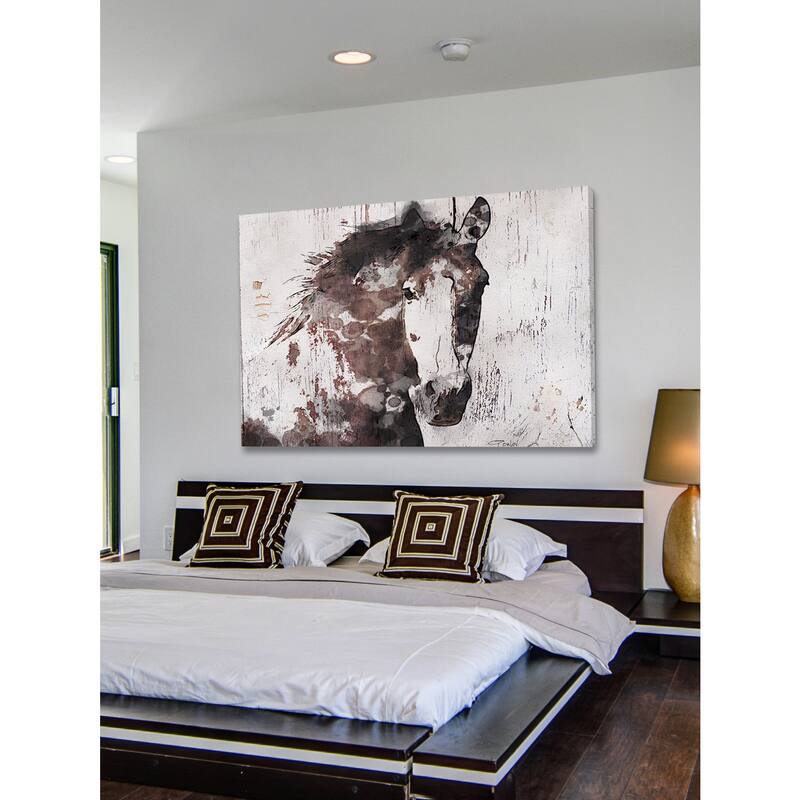 Marmont Hill - 'Gorgeous Horse' by Irena Orlov Painting Print on Wrapped Canvas - Multi-Color