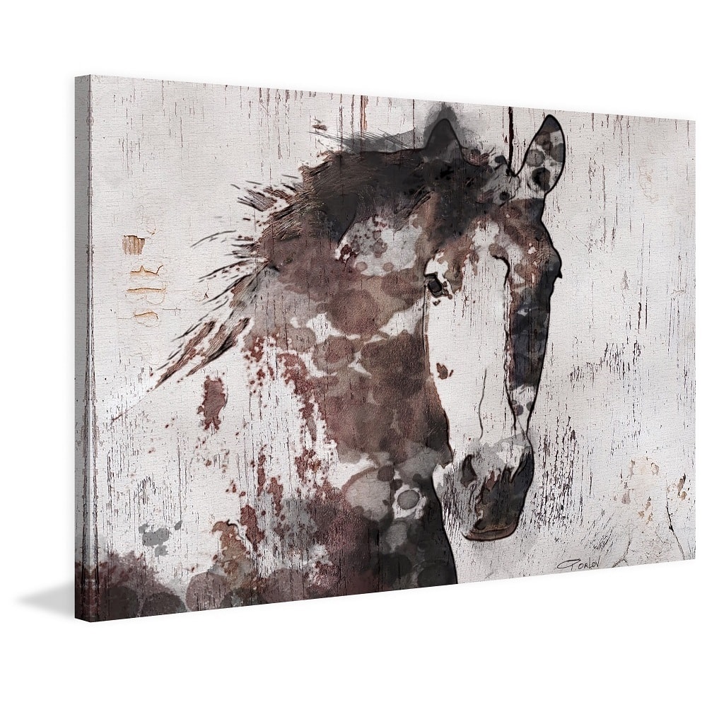 Marmont Hill - 'Gorgeous Horse' by Irena Orlov Painting Print on Wrapped Canvas - Multi-Color
