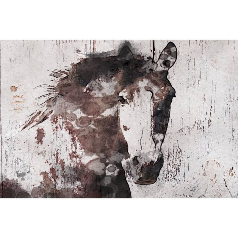 Marmont Hill - 'Gorgeous Horse' by Irena Orlov Painting Print on Wrapped Canvas - Multi-Color