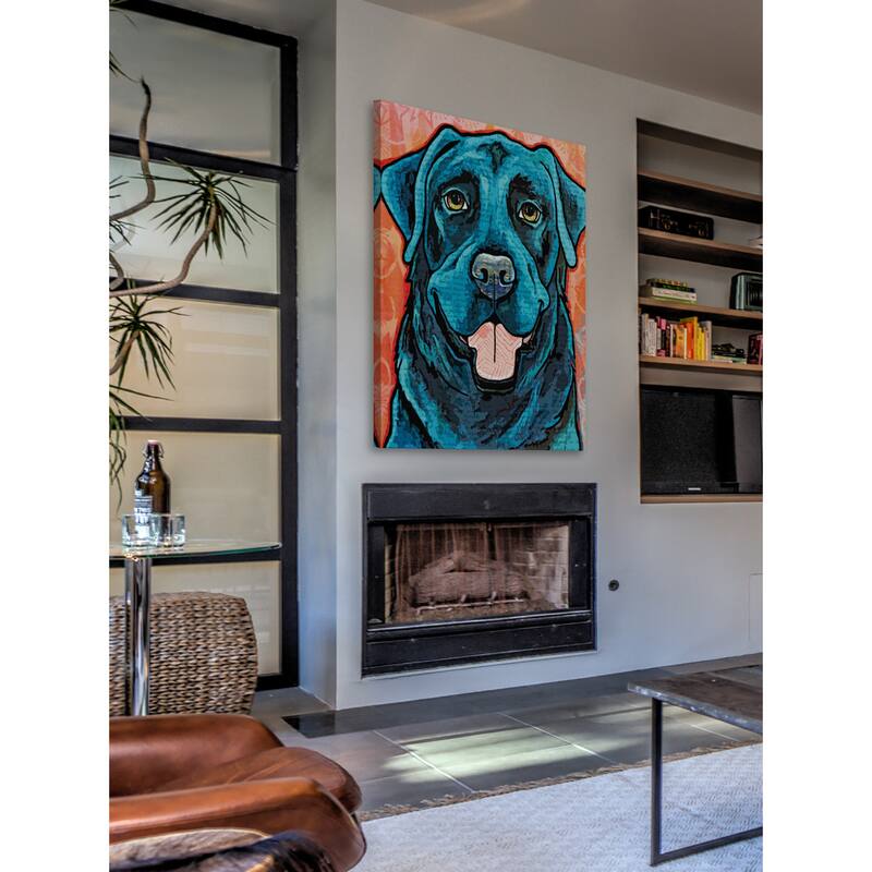 Marmont Hill - 'Black Lab' Painting Print on Wrapped Canvas - Multi-Color