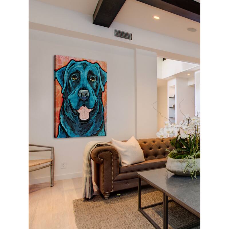 Marmont Hill - 'Black Lab' Painting Print on Wrapped Canvas - Multi-Color