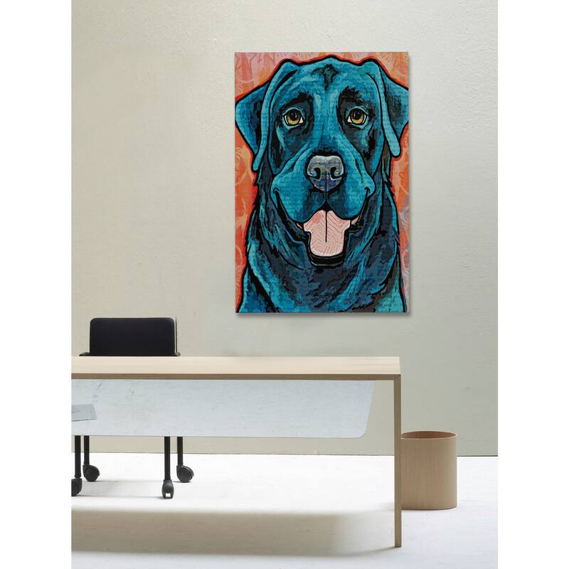 Marmont Hill - 'Black Lab' Painting Print on Wrapped Canvas - Multi-Color