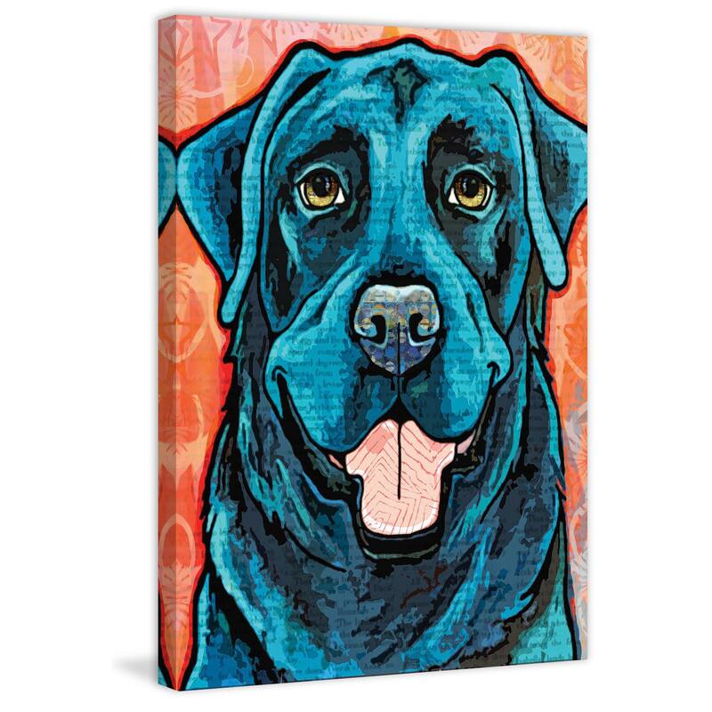 Marmont Hill - 'Black Lab' Painting Print on Wrapped Canvas - Multi-Color