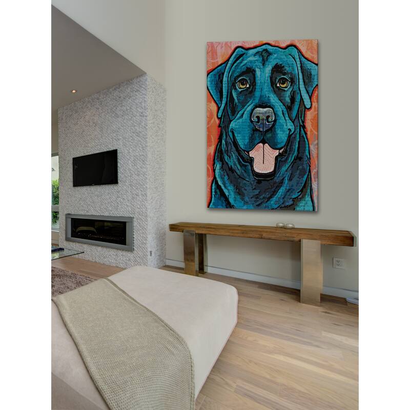 Marmont Hill - 'Black Lab' Painting Print on Wrapped Canvas - Multi-Color