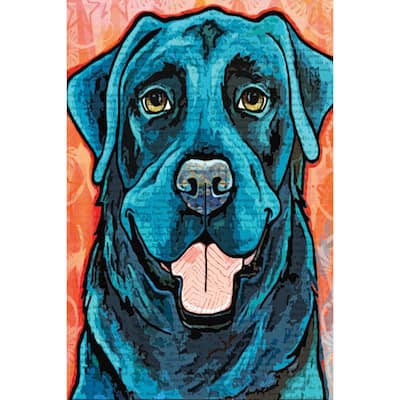 Marmont Hill - Handmade Black Lab Print on Wrapped Canvas - Bed Bath ...