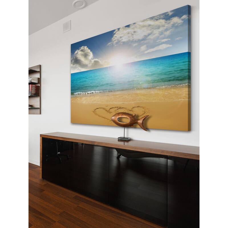 Marmont Hill - 'Hearts Linked' Painting Print on Wrapped Canvas - Multi-Color