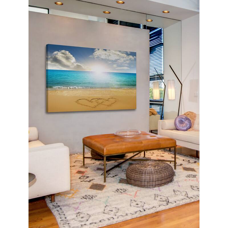 Marmont Hill - 'Hearts Linked' Painting Print on Wrapped Canvas - Multi-Color