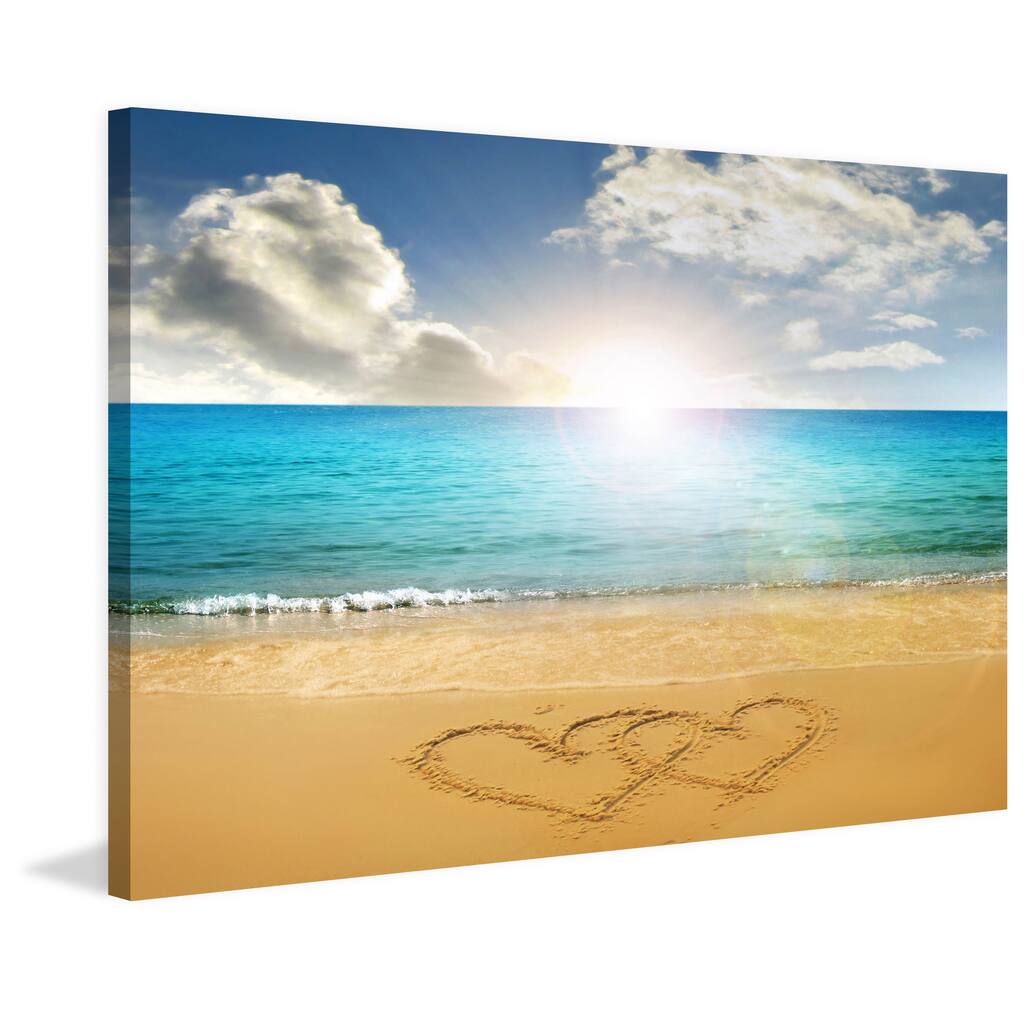 Marmont Hill - 'Hearts Linked' Painting Print on Wrapped Canvas - Multi-Color