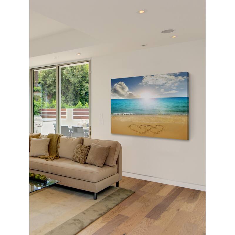 Marmont Hill - 'Hearts Linked' Painting Print on Wrapped Canvas - Multi-Color