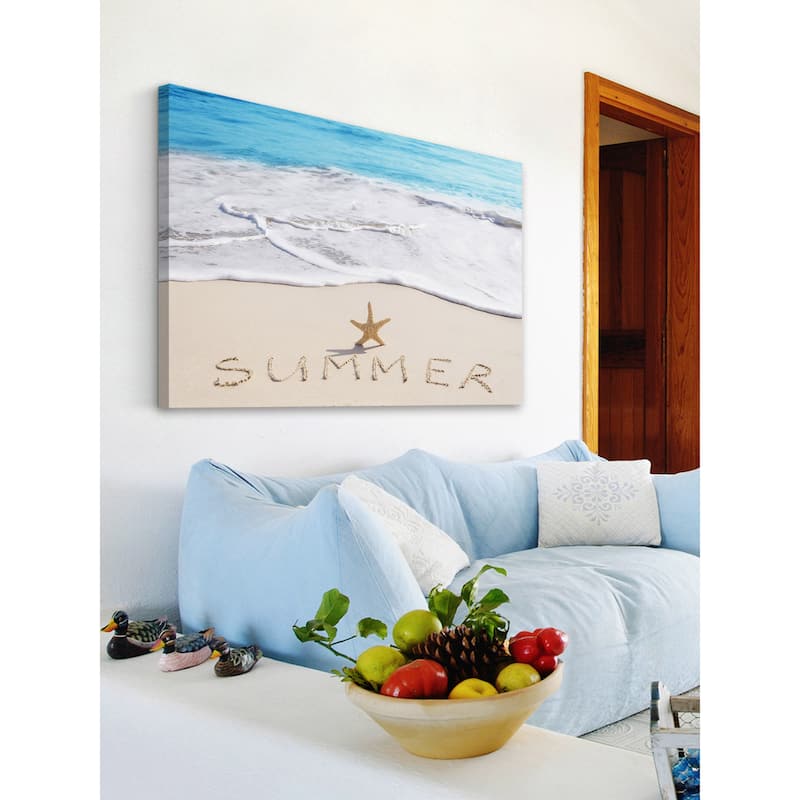 Marmont Hill - 'Summer Starfish' Painting Print on Wrapped Canvas - Multi-Color
