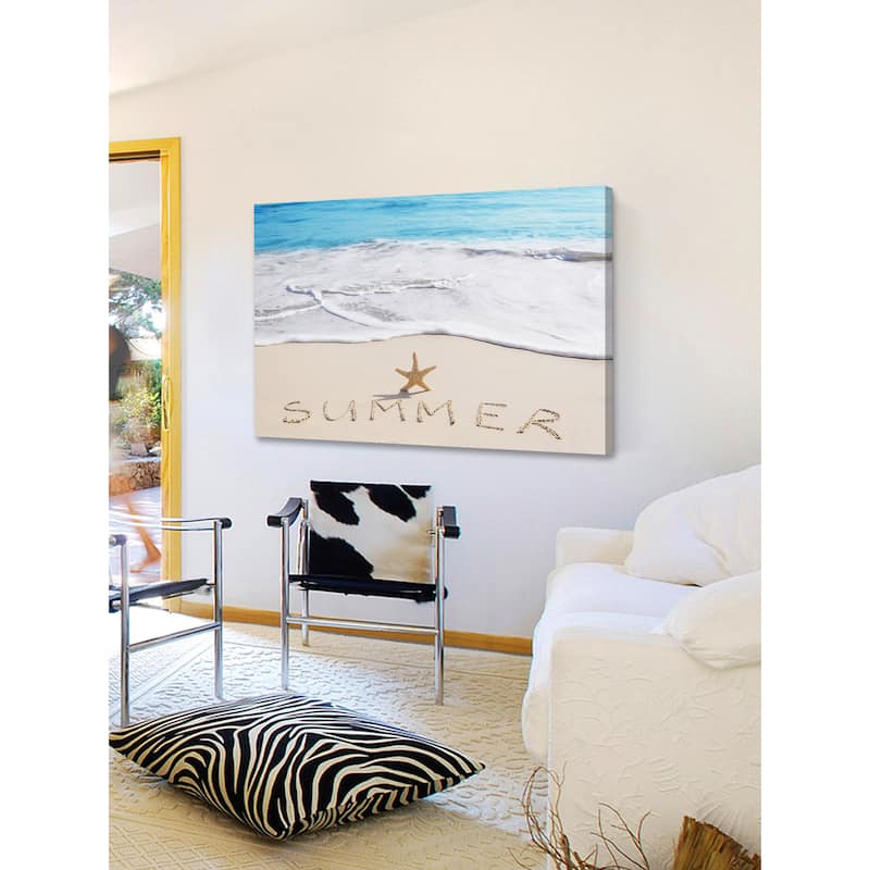 Marmont Hill - 'Summer Starfish' Painting Print on Wrapped Canvas - Multi-Color