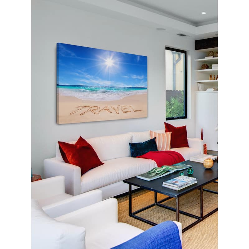 Marmont Hill - 'Travel in the Sand' Painting Print on Wrapped Canvas - Multi-Color