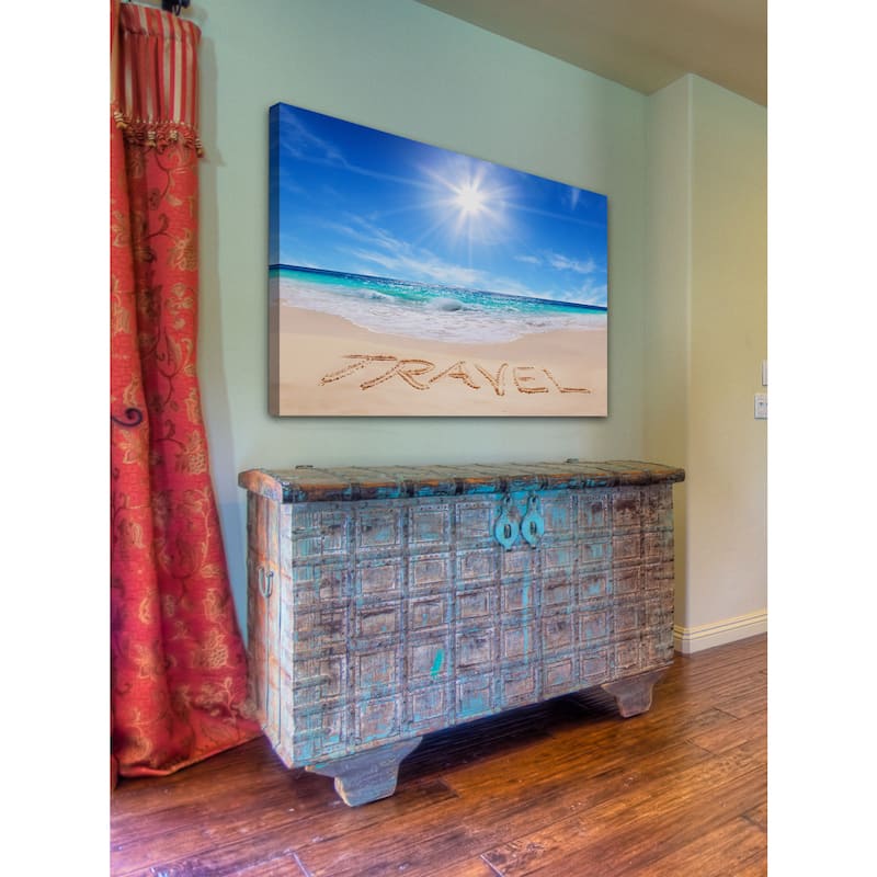 Marmont Hill - 'Travel in the Sand' Painting Print on Wrapped Canvas - Multi-Color