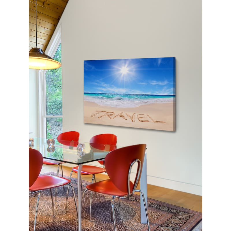Marmont Hill - 'Travel in the Sand' Painting Print on Wrapped Canvas - Multi-Color